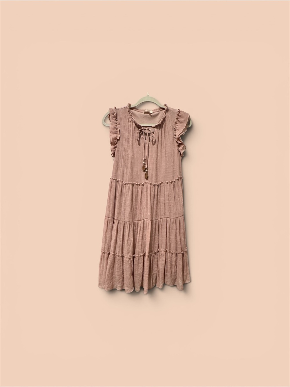 Women’s Dusty Rose Tiered Ruffle Dress